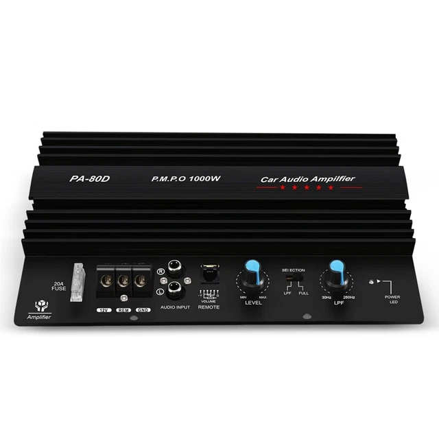 12V 1000W Mono Auto Audio Endstufe Leistungsstarke Bass Subwoofer  PA80D A4Q6