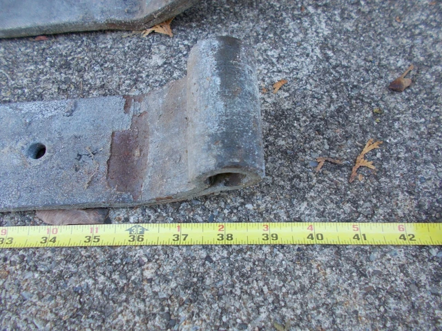 Pair Of Heavy Iron Barn Door Strap Hinges Approx. 39” Long x 2 3/4" Wide  Gate 6