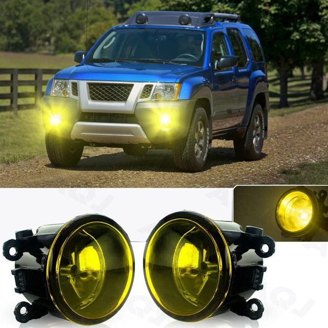 Left+Right Yellow Fog Light Lamps W/H11 Bulbs For Acura Honda Ford Nissan Suzuki