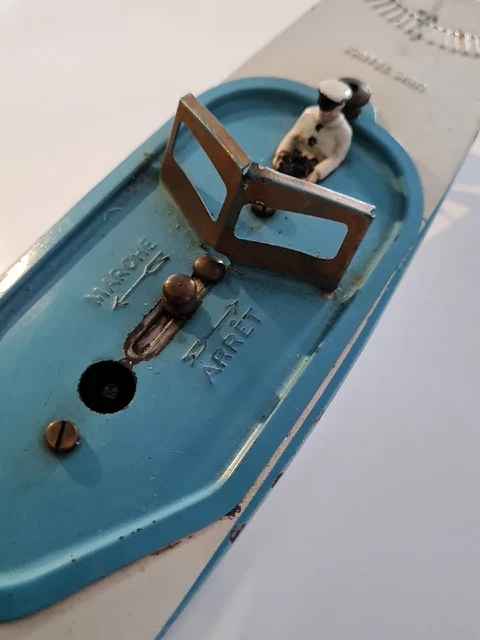 Jep Canot Ruban Bleu N°0 Bateau De Bassin Jouet Ancien Tôle