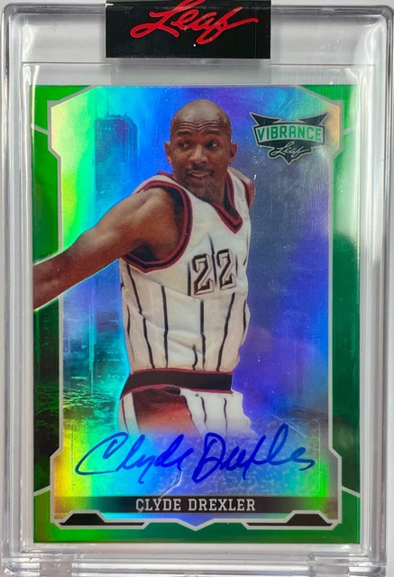 2022 Leaf Vibrance Multi Sport Clyde Drexlar Green Auto #BA-CD1 /9