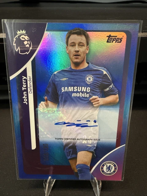 2025-26 TOPPS PREMIER League John Terry Auto /150 Blue Foil Chelsea ...