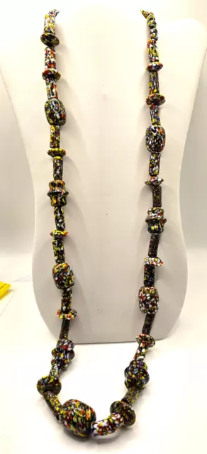 Antique African or Murano Glass Beads necklace HUGE