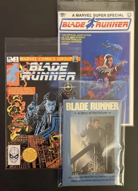 1982 BLADE RUNNER LOT: Marvel Comic # 1, Super Special & A Story of The Future