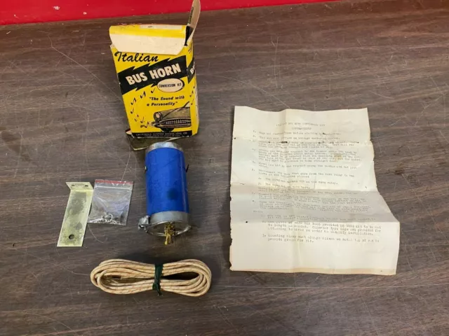 RARE CAL CUSTOM ITALIAN BUS 6v HORN CONVERSION KIT NOS OLD SCHOOL ACCESSORY 1020