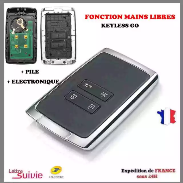 Carte Vierge Main Libre MEGANE 4 / ESPACE 5 / TALISMAN  / SCENIC 4 Hitag Aes