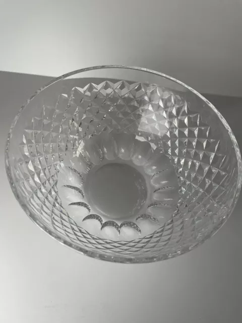 Waterford  Crystal 8 inch bowl - Diamond Cut & Thumbprint Design