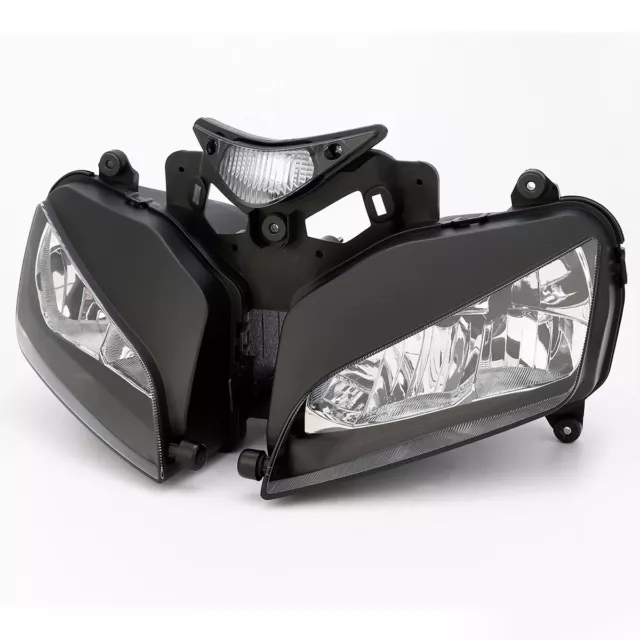 Black Motorcycle Headlight Head Lamp Assembly Fit For Honda CBR1000RR 2004-2007