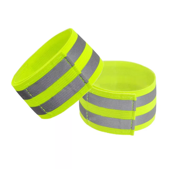 2PCS traps Safety Reflector Tape Straps Reflective Bands Elastic Ankle Leg Strap