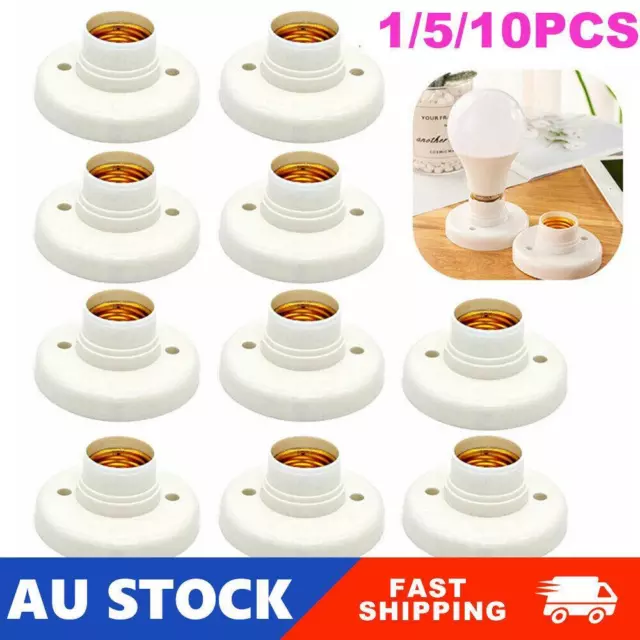 1-20X E27 Round Edison Screw Cap Socket Light Bulb Holder Fitting Lamp Fixing