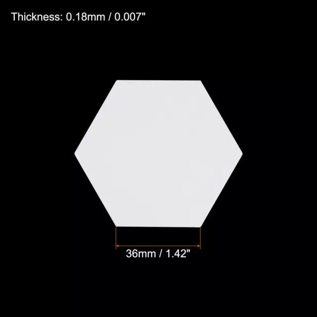 200 Stück englisches Papierstück Sechseck 36 mm Formen zum Nähen 2