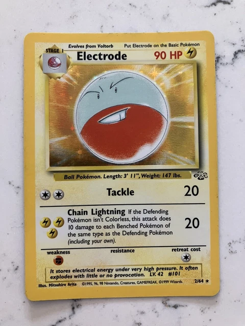 Electrode 2/64 Jungle Set Holo Rare Pokemon Card WOTC TCG