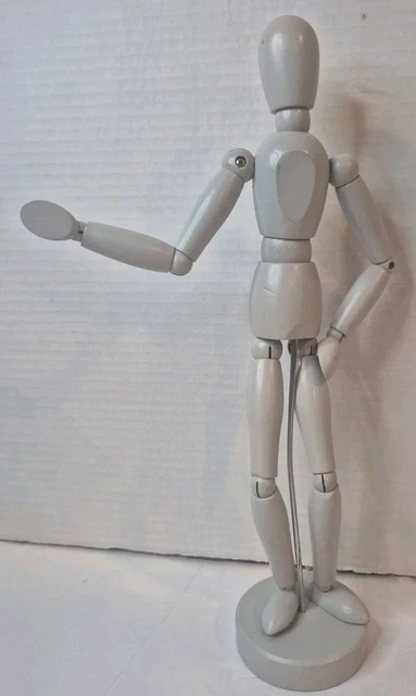 Ancien Mannequin D'artiste En Bois 13 Pouces : Le Compagnon Idéal Pour Les Artistes Et Illustrateurs !