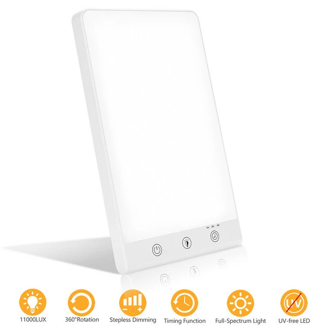 Lámpara de luz diurna 6500K regulable lámpara LED terapia de luz 11000 LUX