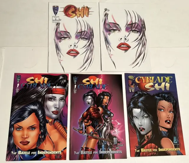 Cyblade Shi #1 Image Top Cow 1995 Premier Issue set, 3 variant cover lot VG/VF