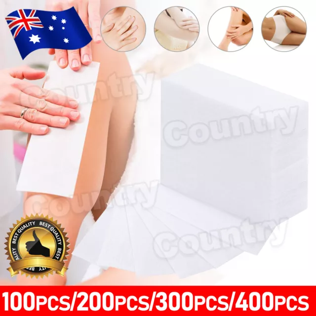 100/200/400x Waxing Strips Non Woven 70gsm Cut Wax Papers Precut Disposable