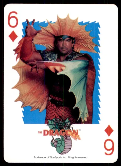1991 WWE/WWF Playing Cards Ricky Steamboat "The Dragon" 6 of Diamonds