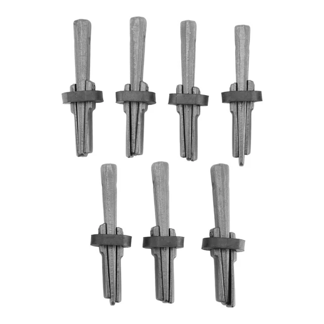 Set 7 Splitter Pietra 9/16 pollici Spina Metallo Zeppi e Piume Shims Calcestruzzo RR1Q7