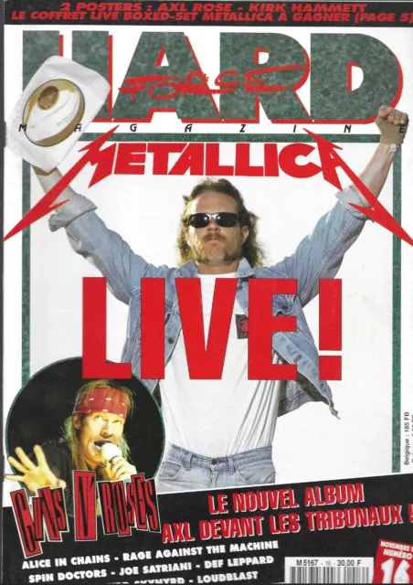 Revue: Hard Force Magazine NF n° 16 Metallica Guns N'Roses Lynyrd Skynyrd Rush