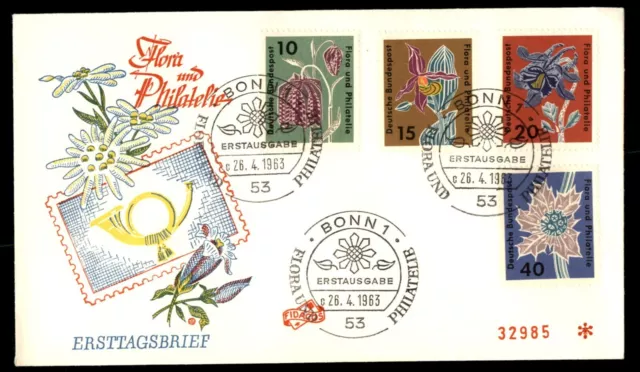 Mayfairstamps Germany FDC 1963 Flowers Combo Stamp First Day Cover aaj_00591