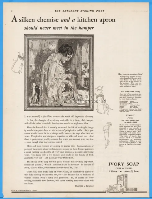 1925 Ivory Flakes Laundry Soap G H Mitchell Walter Biggs Art Procter & Gamble Ad