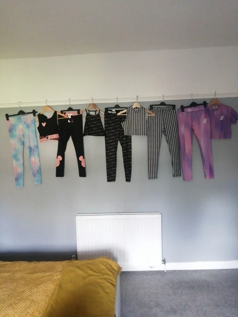 Girls Clothes Bundle. Age 9-10 Years. Sportswear leggings + crop top sets. 3 NEW