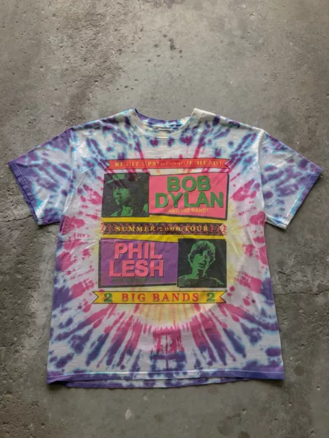 Vintage 2000 Bob Dylan Phil Lesh Tour Shirt Sz XL Grateful Dead Concert Tour