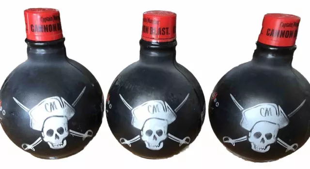 (3) Captain Morgan CANNON BLAST  Empty Bottle  750 ML