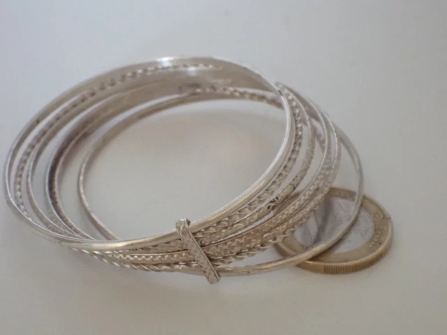Bracelet Ancien Semainier En Argent Massif 850/1000 - Style Chaîne, Occasion