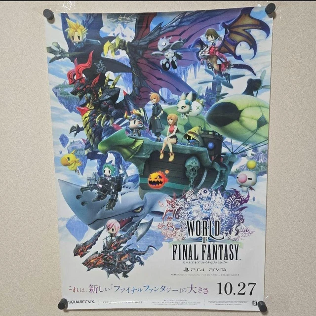 WORLD OF FINAL Fantasy - Promotional B2 poster PS4 PSvita - Japan