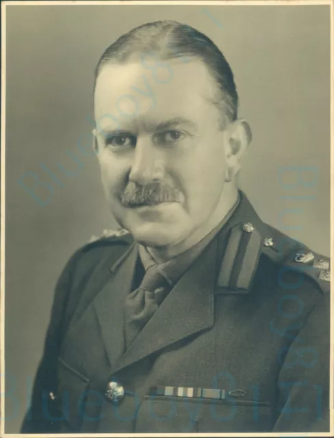 1940S BRITISH ARMY Royal Artillery Brigadier Portrait Original Photo 9* ...