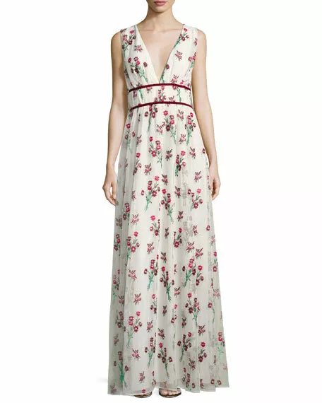 ZAC Zac Posen Trudey Floral Gown Dress Size 6 MSRP: $1,290.00