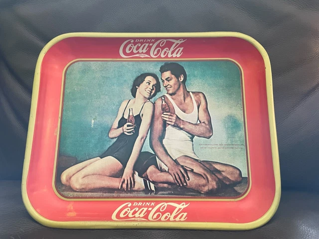 Coca-Cola 1934 Tray with Maureen O'Sullivan and Johnny Weissmuller-Reproduction Coca-Cola 1934 Tray with Maureen O'Sullivan and Johnny Weissmuller-Reproduction