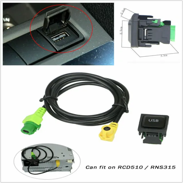 Cavo adattatore presa USB auto radio RCD300+ RCD510 RNS315 stereo Für Volkswagen