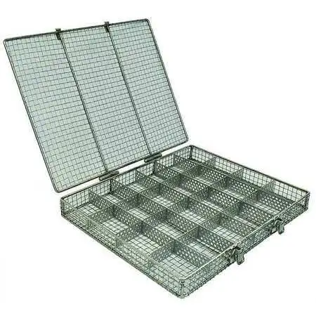 Marlin Steel Wire Products 02035003-38 Silver Rectangular Parts Washing Basket,