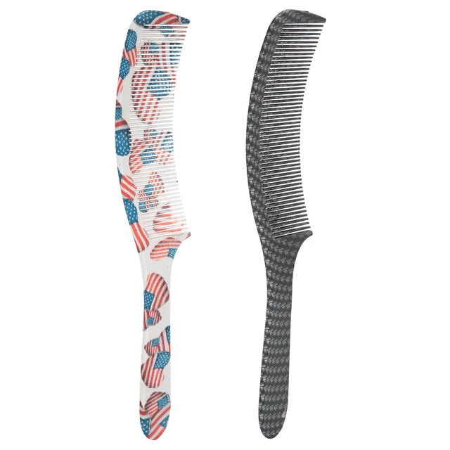 2x Professional Men Hairdressing Comb Portable Anti‑Static Comb Hair Styling To.