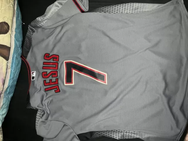 MLB Arizona Diamondbacks Authentic On Field Jersey -Road Gray/Red #7 Jesus XL