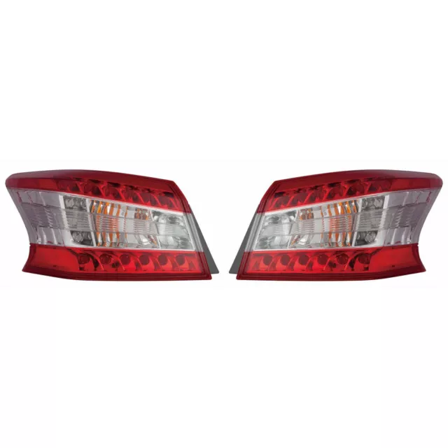 For Nissan Sentra Tail Light 2013-2014 Outer PAIR Driver & Passenger Side