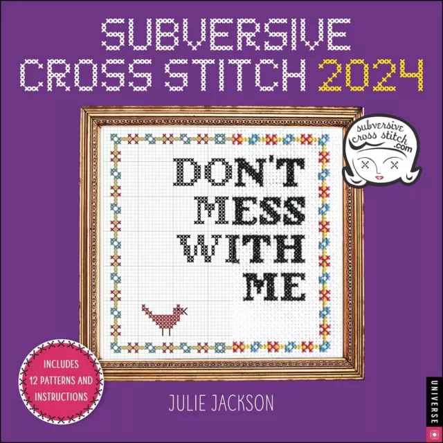 SUBVERSIVE PUNTO CROCE 2024 Calendario da Parete JACKSON Julie Nuovo
