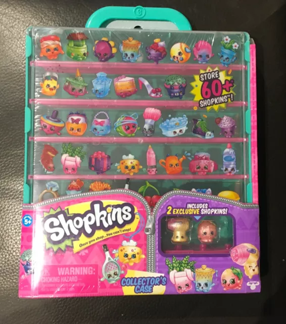 BRAND NEW IN BOX Shopkins Display Case with 2 Shopkins - GREEN