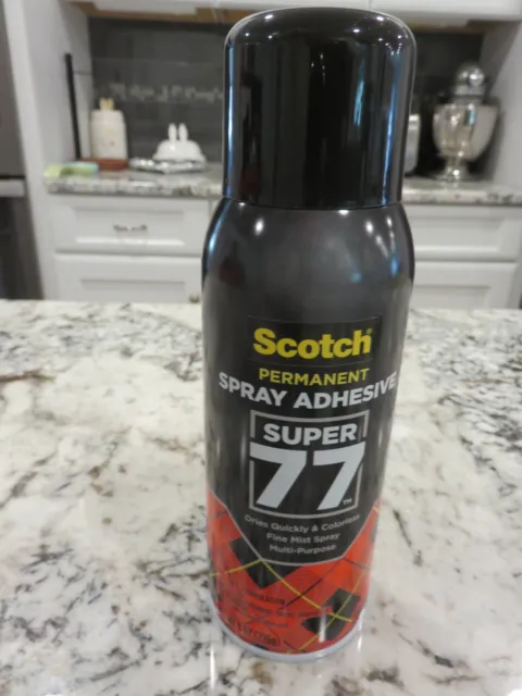 Scotch 3M Super 77 Multipurpose Spray Adhesive Dries Clear 8 oz New