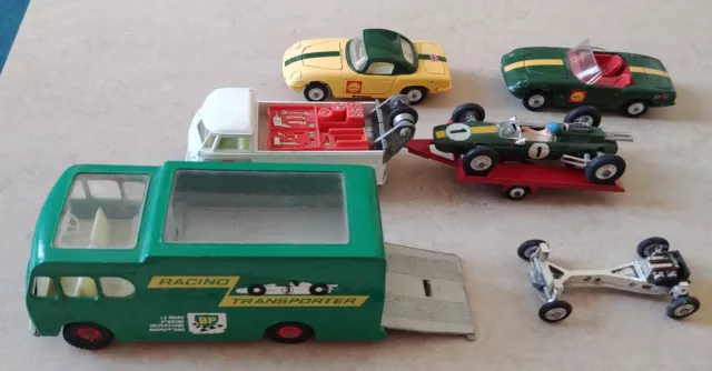 Rare: set de miniatures Corgi Toys Team Lotus années 60,  TBE, 1:43 + dépliant