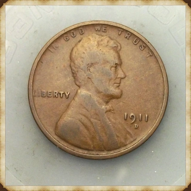 1911 D Lincoln Wheat Cent F-VF  **Actual Coin Pictured**