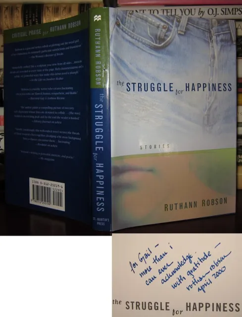 Robson, Ruthann The Struggle Pour Happiness Signé 1st Edition 1st Impression