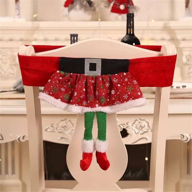 1x Christmas Chair Covers Dinner Table Santa Hat Home Decorations Ornaments Gift