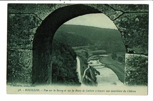 CPA-Carte Postale-Belgique-  Bouillon-Vue sur la Semoy et la route de Corbion