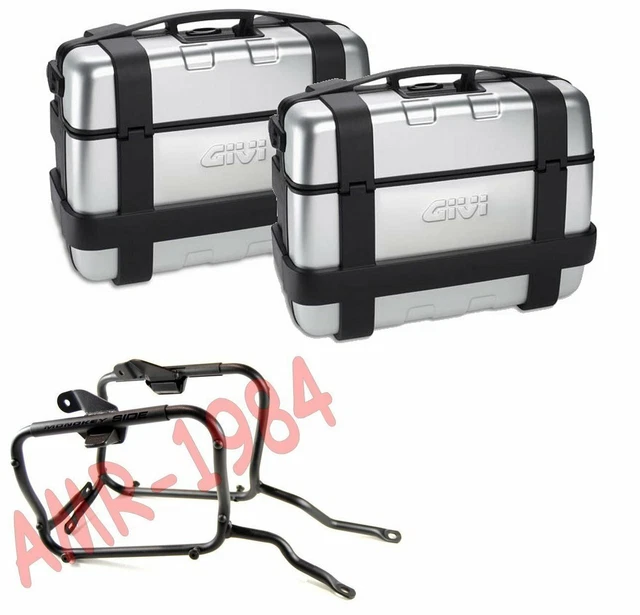 Valises Latérales GIVI TRK33X2 + Kit Support Triumph Bonneville T120 2016-2022 - Neuf Sous Garantie