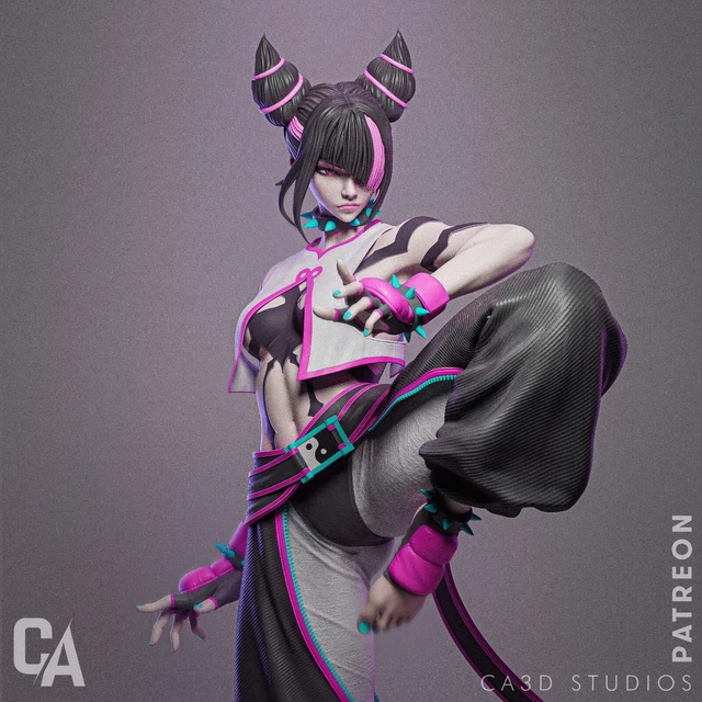 3D printed Juri Resin Statue Unpainted