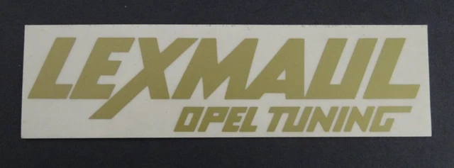 Tuning In Lettering ADESIVO PUBBLICITÀ LEXMAUL Opel Tuning Logo Lettering Oro Oldtimer 80er ...