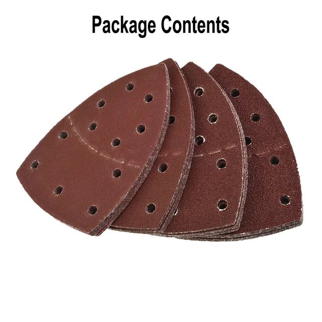 21 Feuilles Abrasives Triangulaires 100x150 Mm - Grain 60/100/150